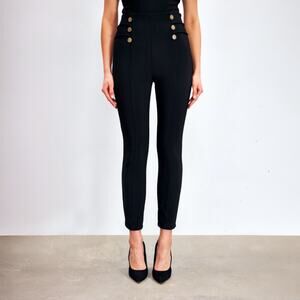 Indero Button Detail Ankle Pants